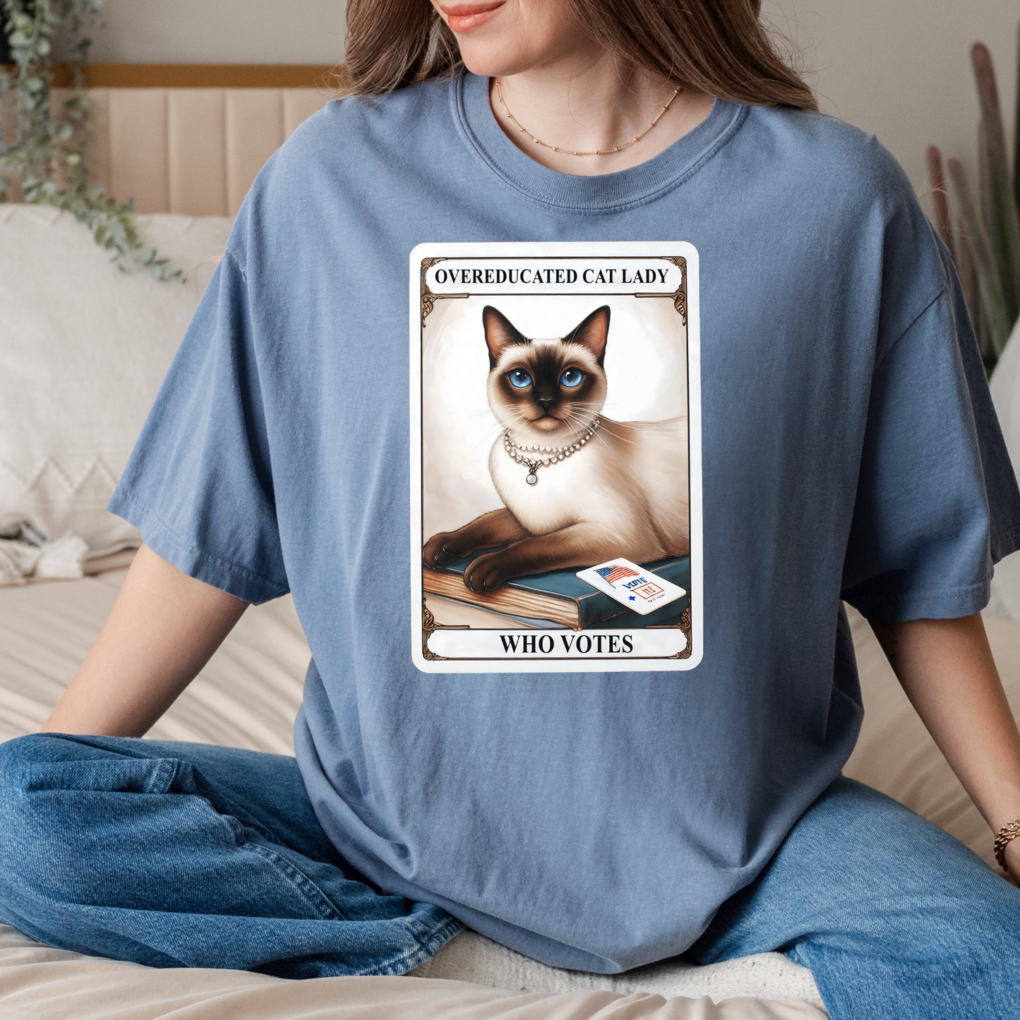 Educated Cat Lady Who Votes Tshirt