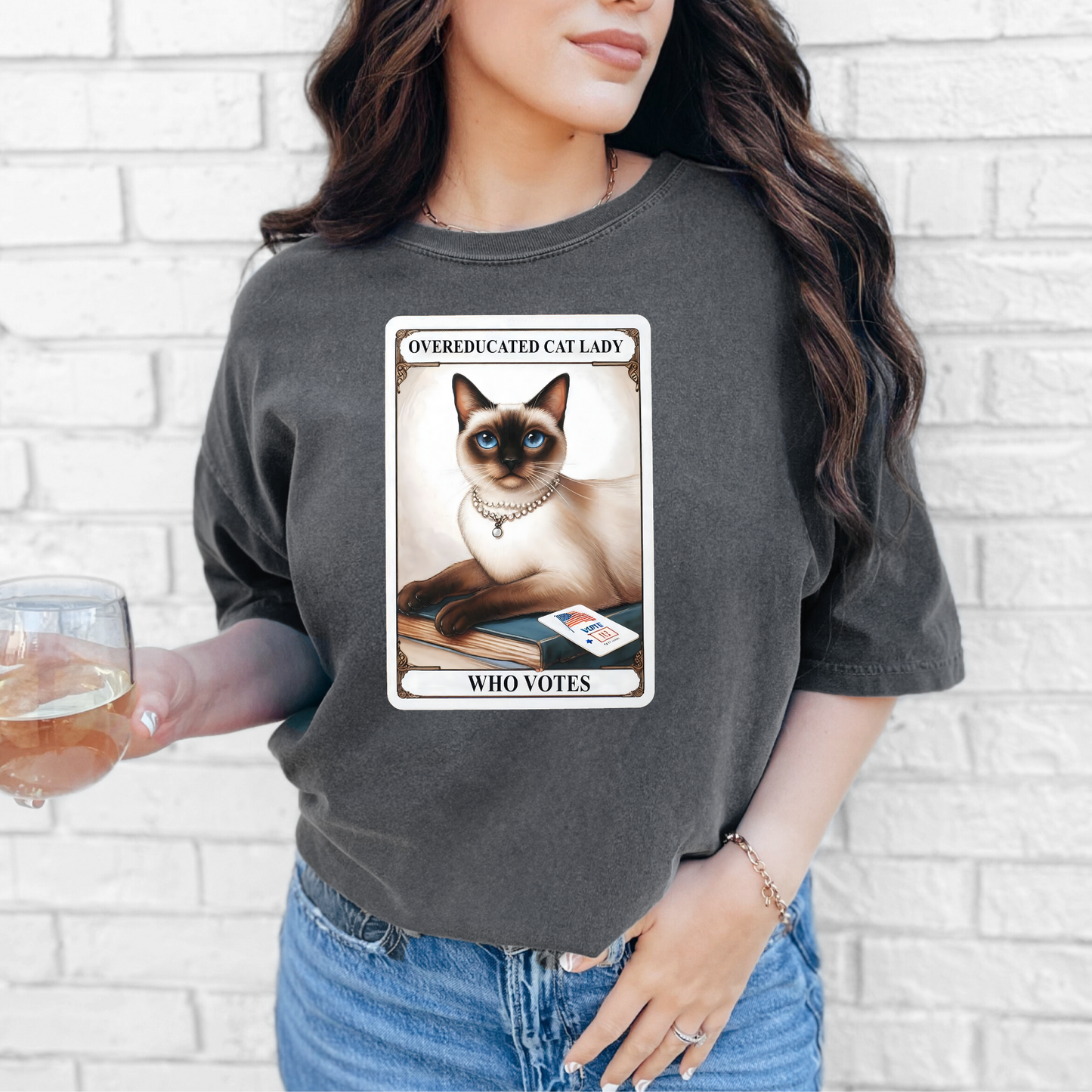 Educated Cat Lady Who Votes Tshirt
