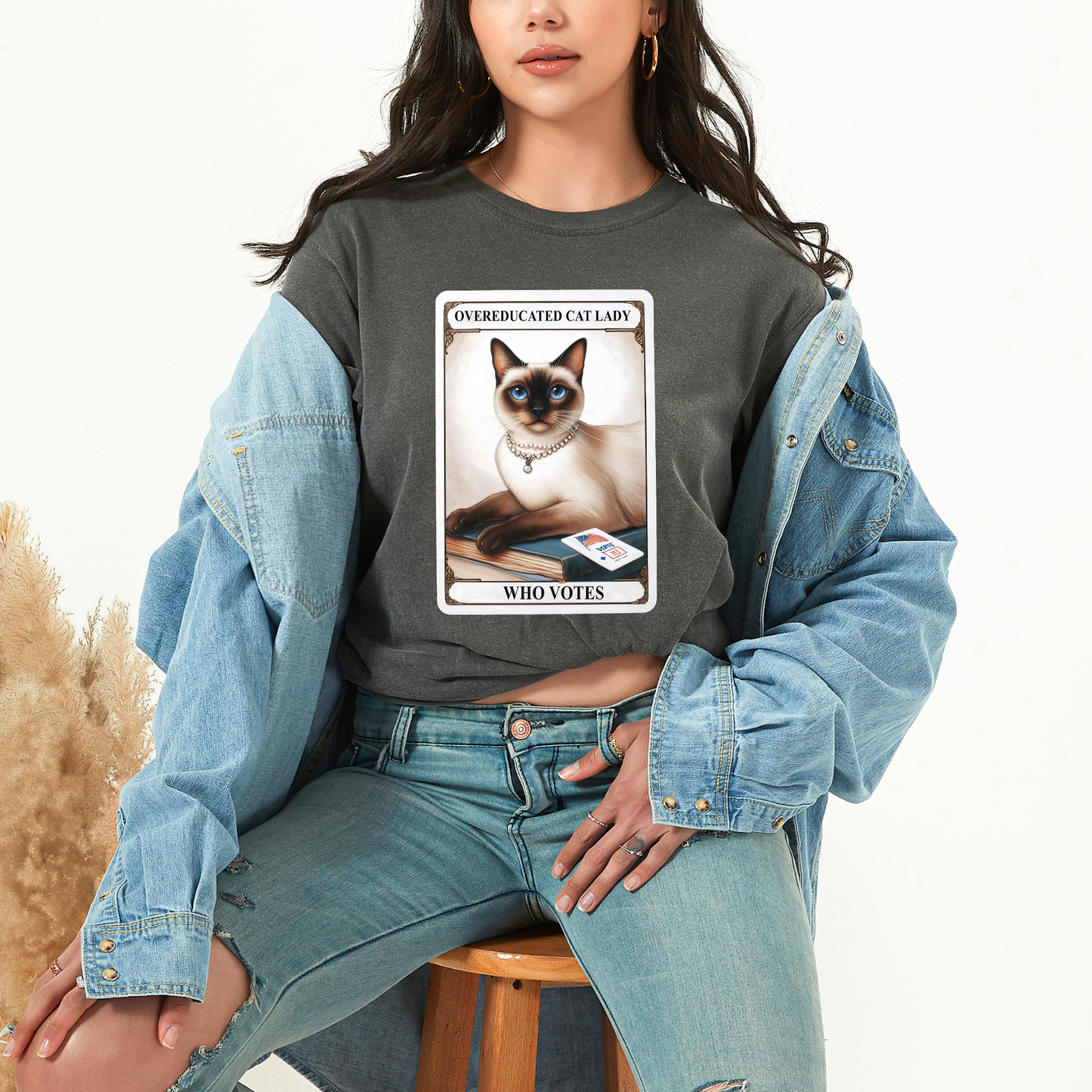 Educated Cat Lady Who Votes Tshirt