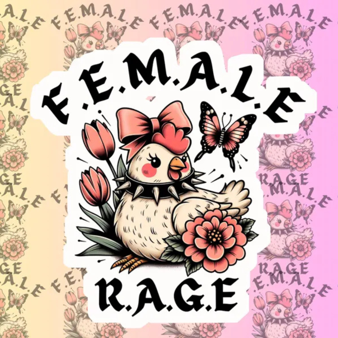 Female Rage Sticker