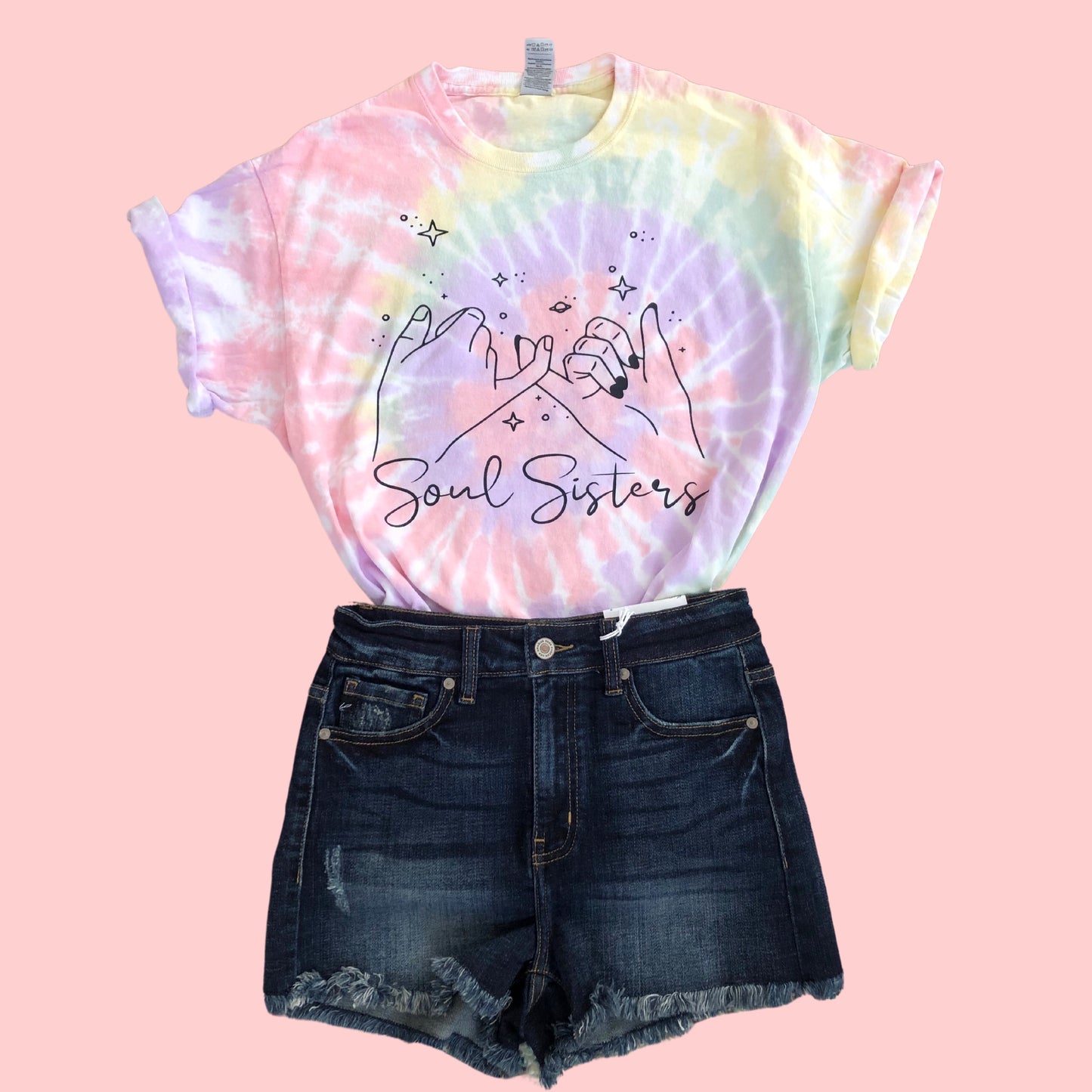 Soul Sisters Pastel Tie Dye Graphic Tee