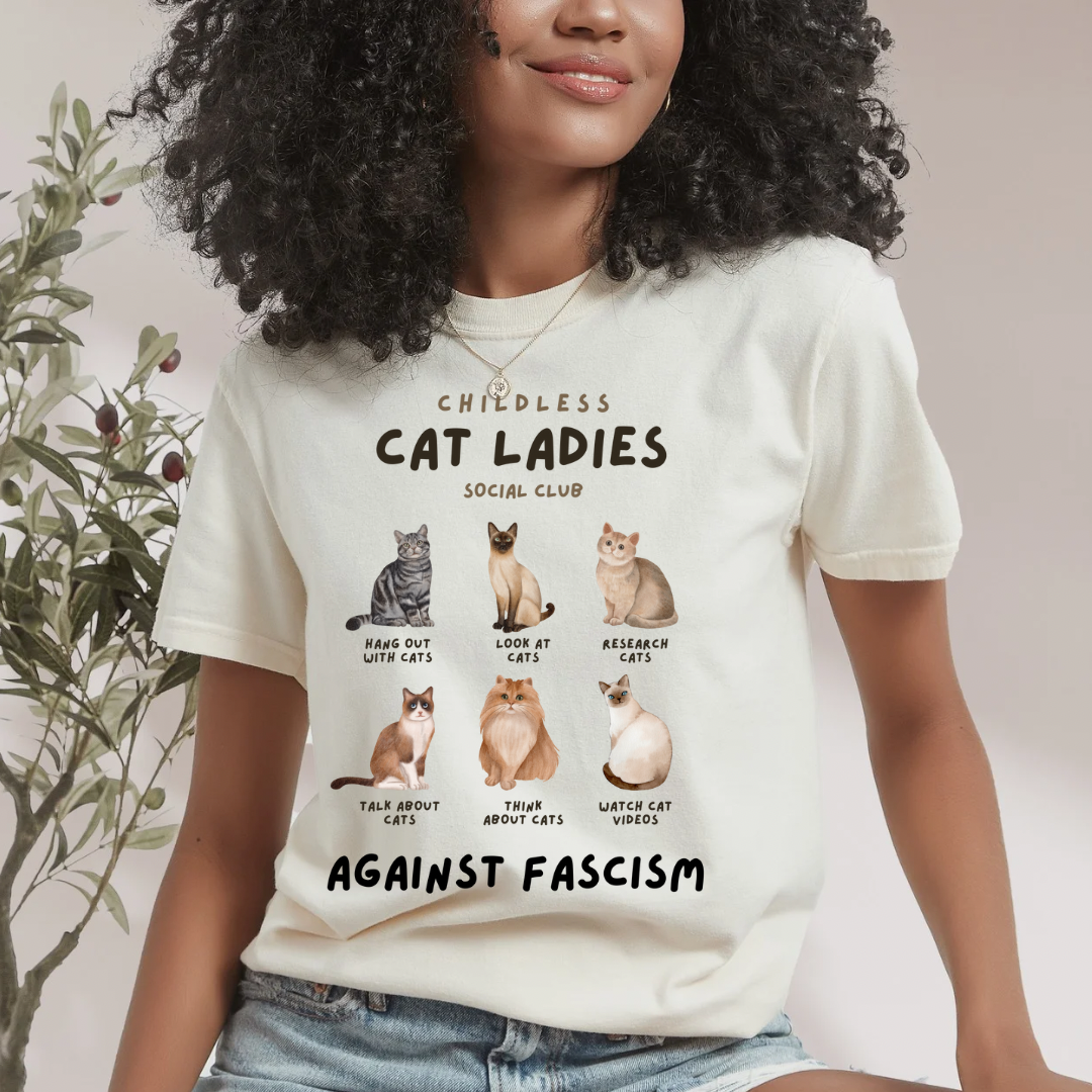 All the Cats Against  Fascism Tshirt