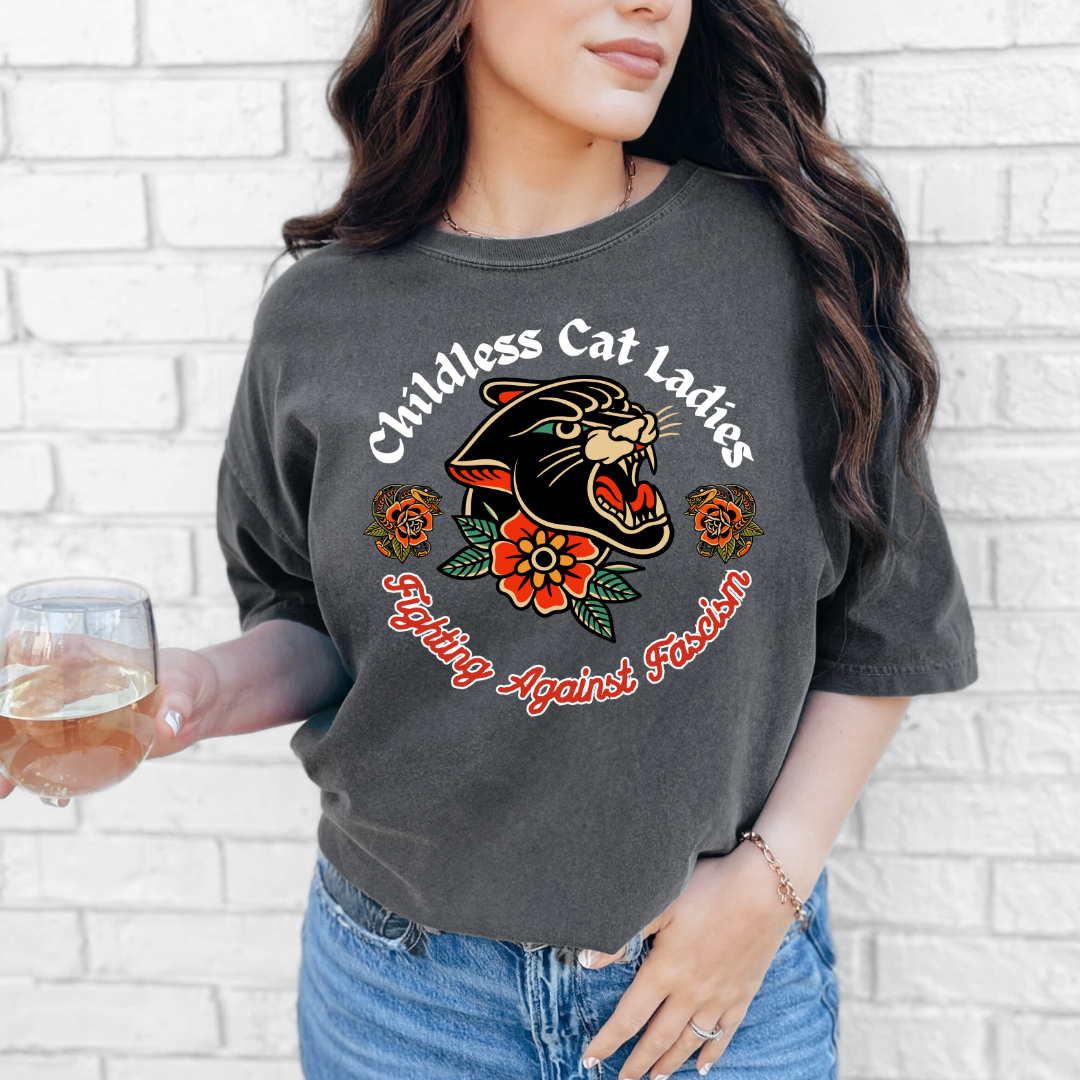 Cat Ladies Against Fascism Tshirt