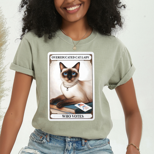 Educated Cat Lady Who Votes Tshirt