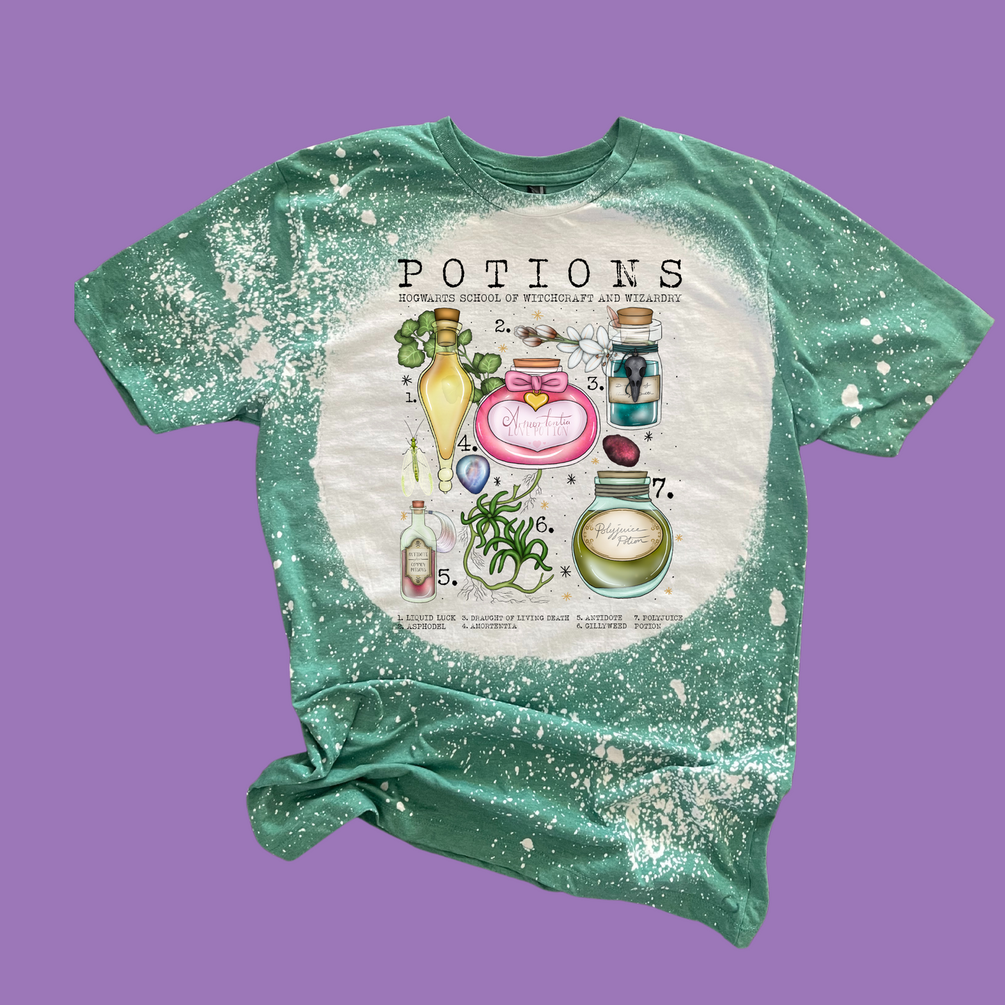 PRE-ORDER Potions Green Bleached Unisex  Tee